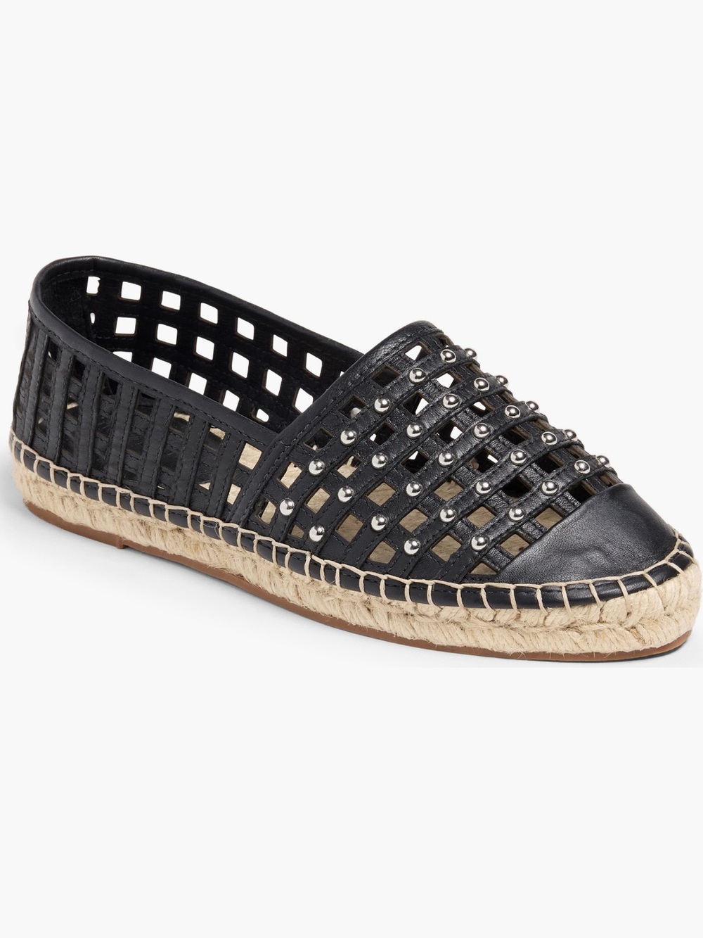 NEW Cinq a Sept Rochelle Cage Espadrille Cap Toe Flat